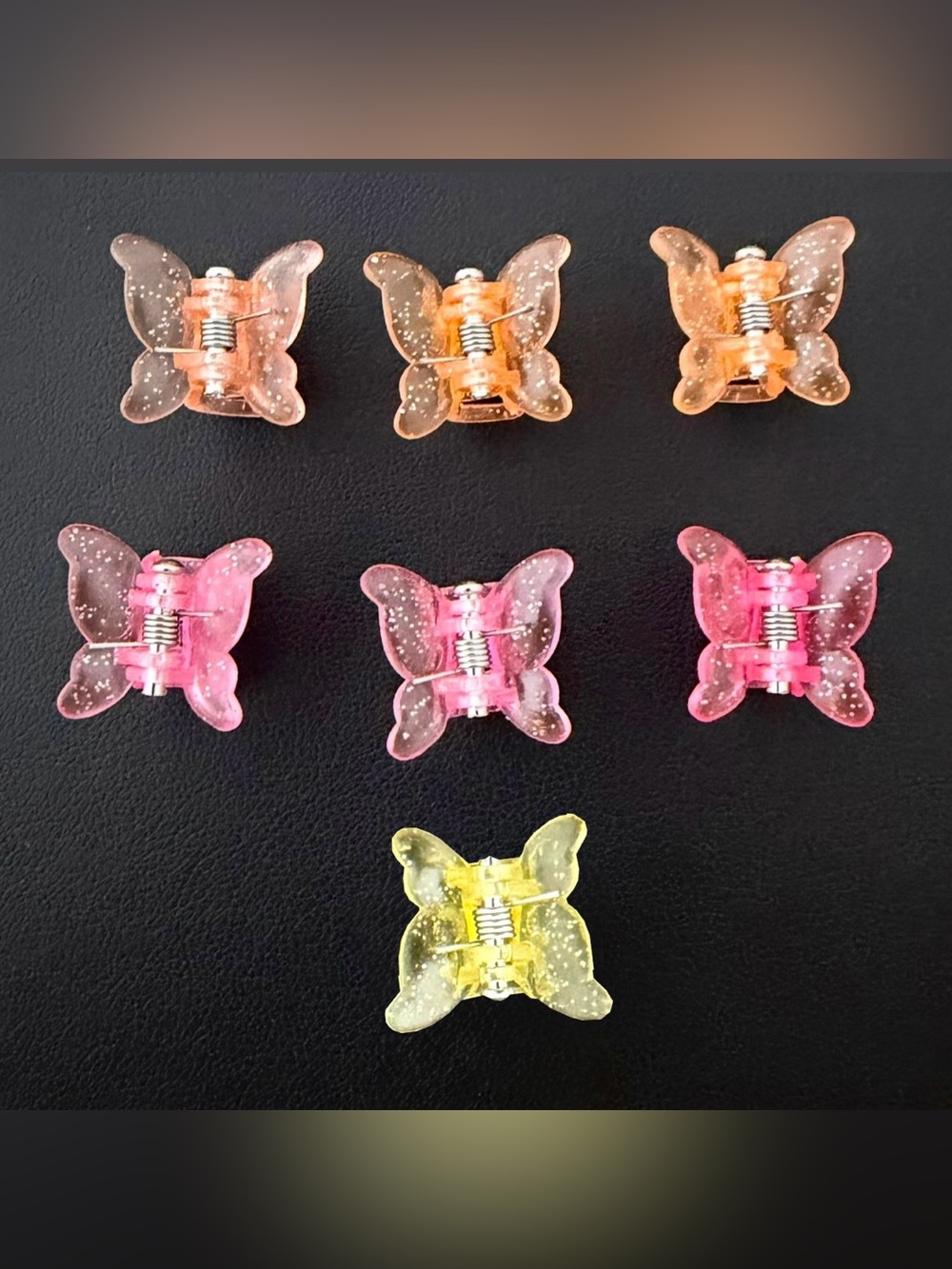 7 Mini Butterfly Glitter Hair Clips 🦋 #90s #y2k vibes